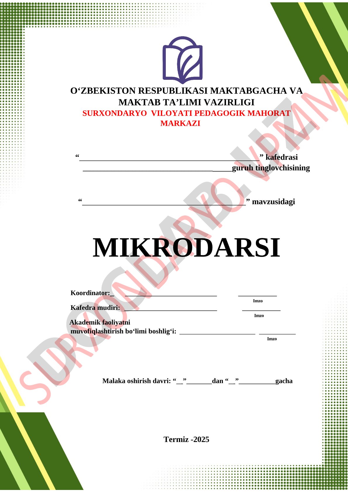 Tovush hodisalari va uning fizik xossalari