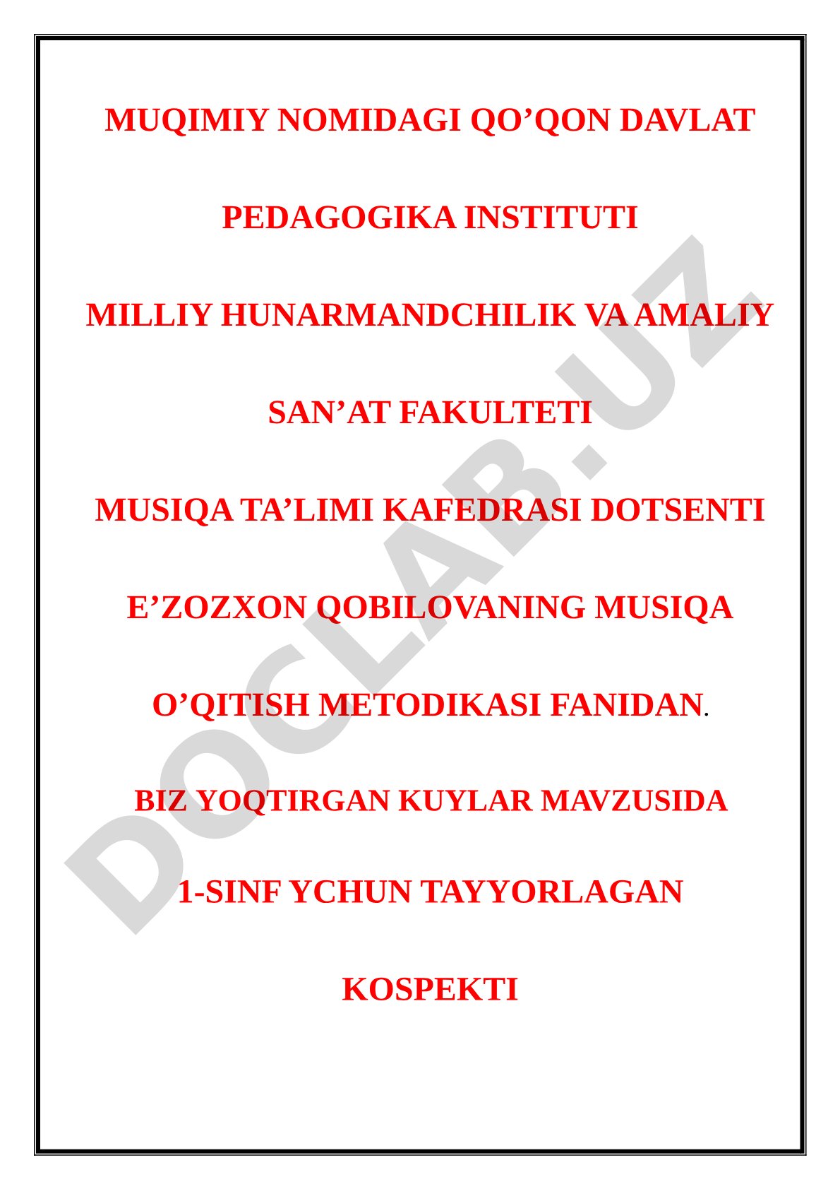 Biz yoqtirgan kuylar