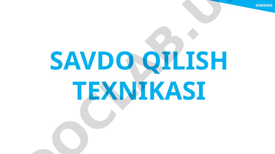 Savdo qilish texnikasi va 5 qadamli usul