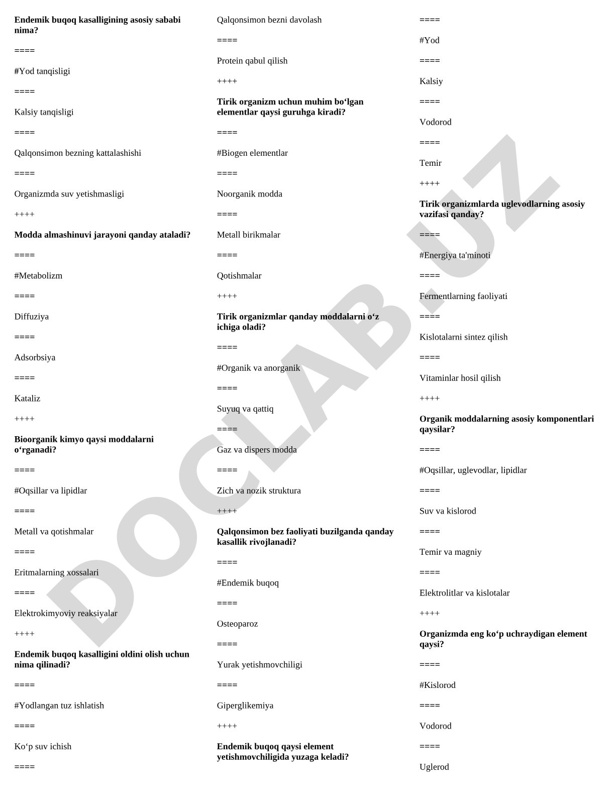 Endemik buqoq kasalligi va bioorganik kimyo