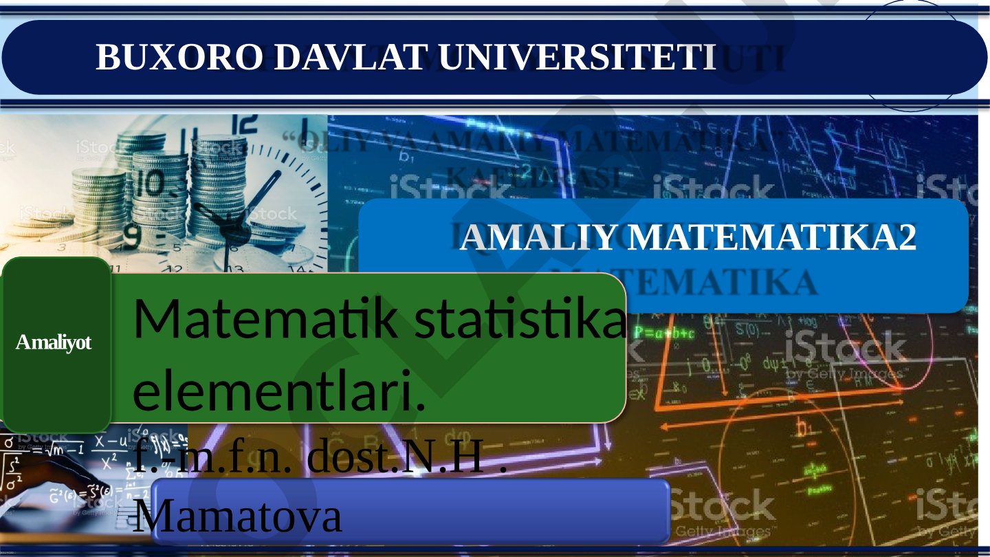 Matematik statistika elementlari