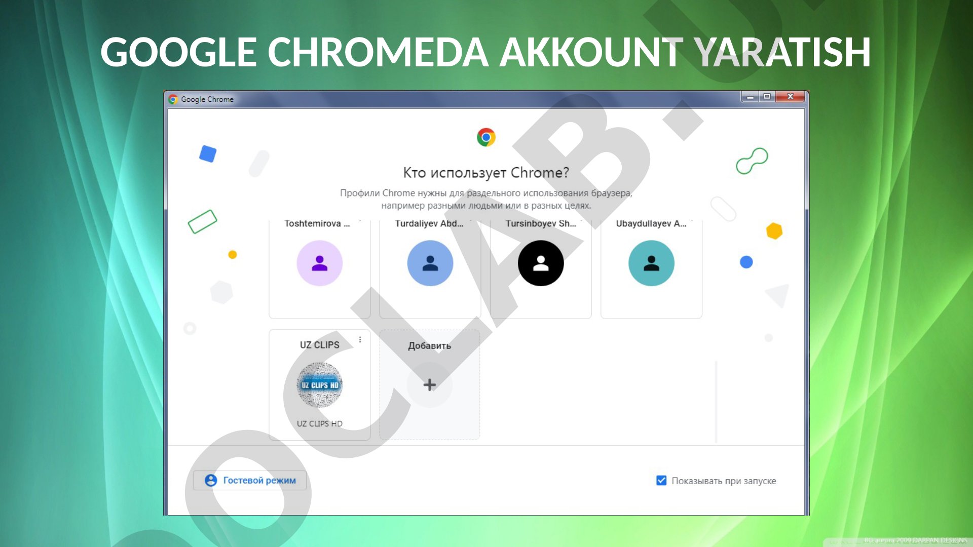 GOOGLE CHROMEDA AKKOUNT YARATISH
