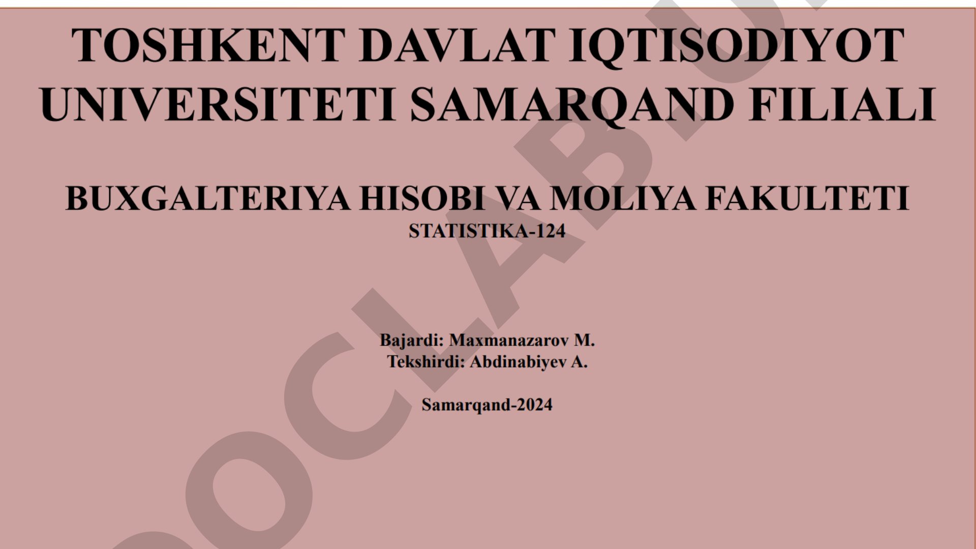 Iqtisodiy axboratlarni qayta ishlashda grafik muhitdan foydalanish