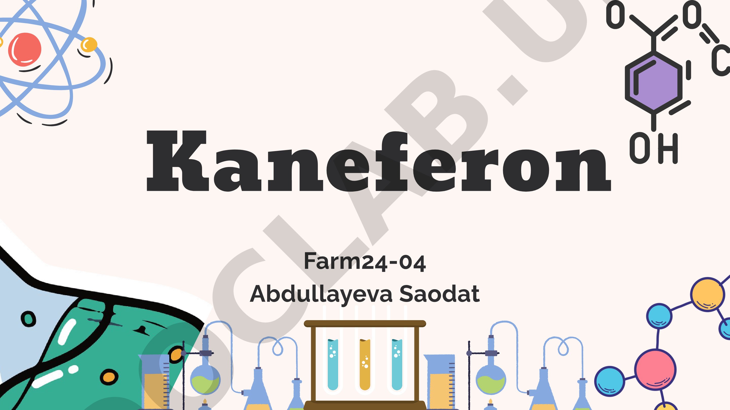 Kanefron N fitopreparatining organik kimyoviy tahlili