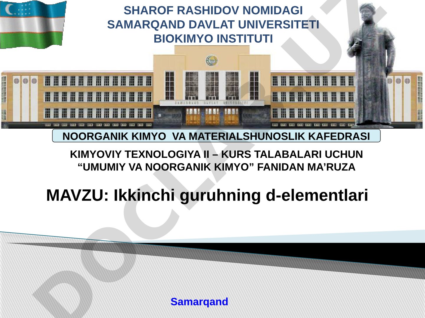 Ikkinchi guruhning d-elementlari