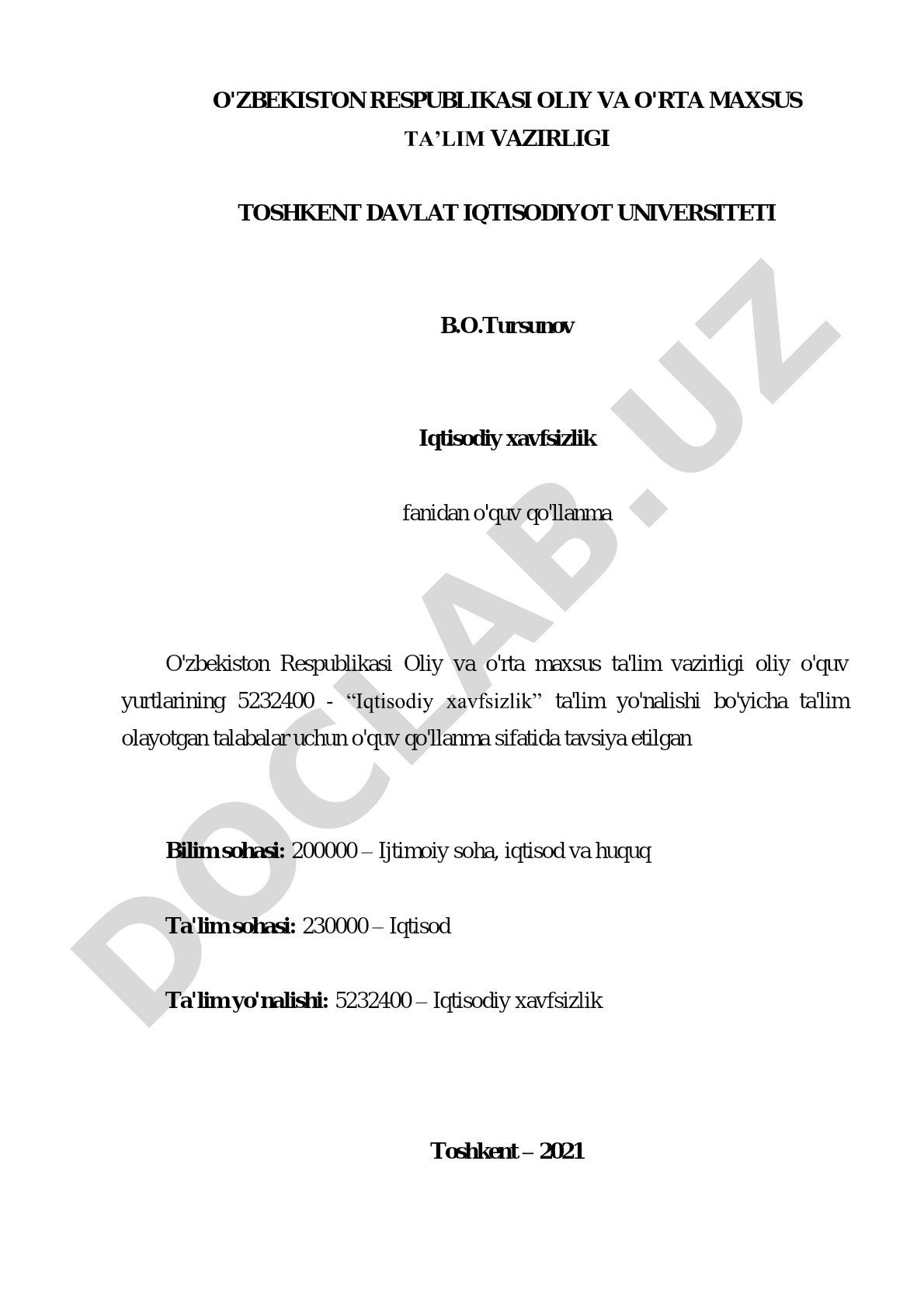 Iqtisodiy xavfsizlik