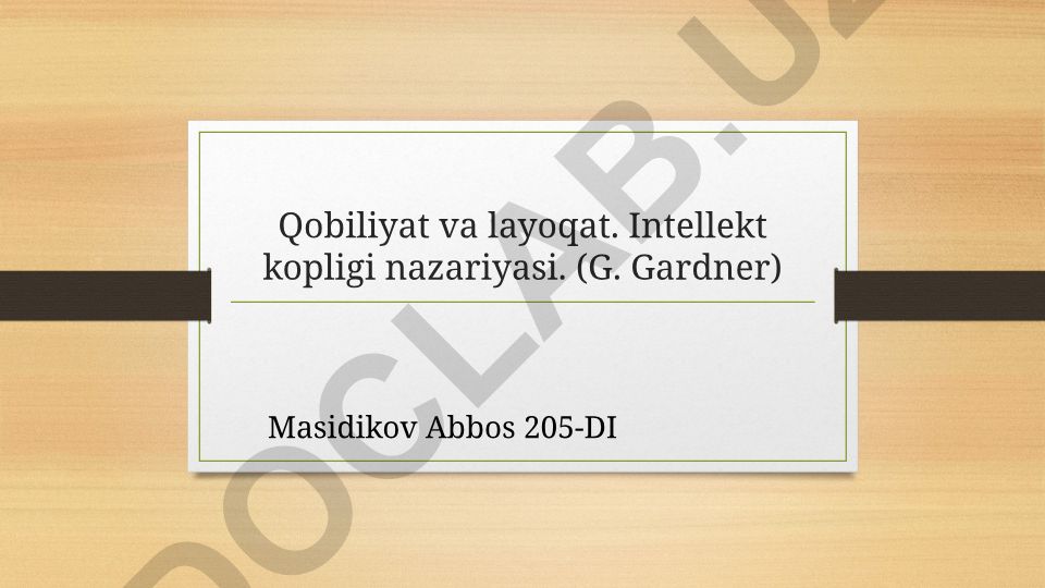 Ko'p intellekt nazariyasi (G. Gardner)