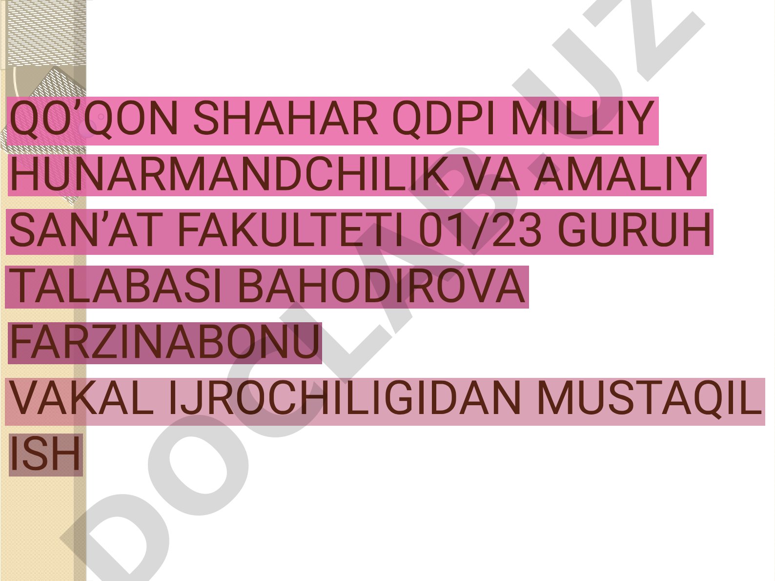 Botir Umidjonovning 'Meni eslagin' asari tahlili