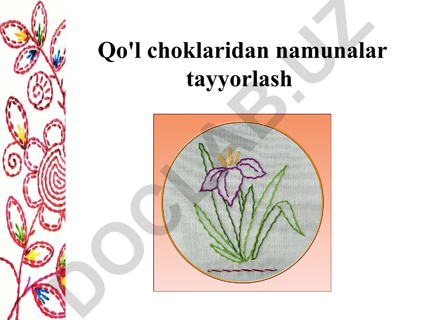 Qo'l choklaridan namunalar tayyorlash texnikasi