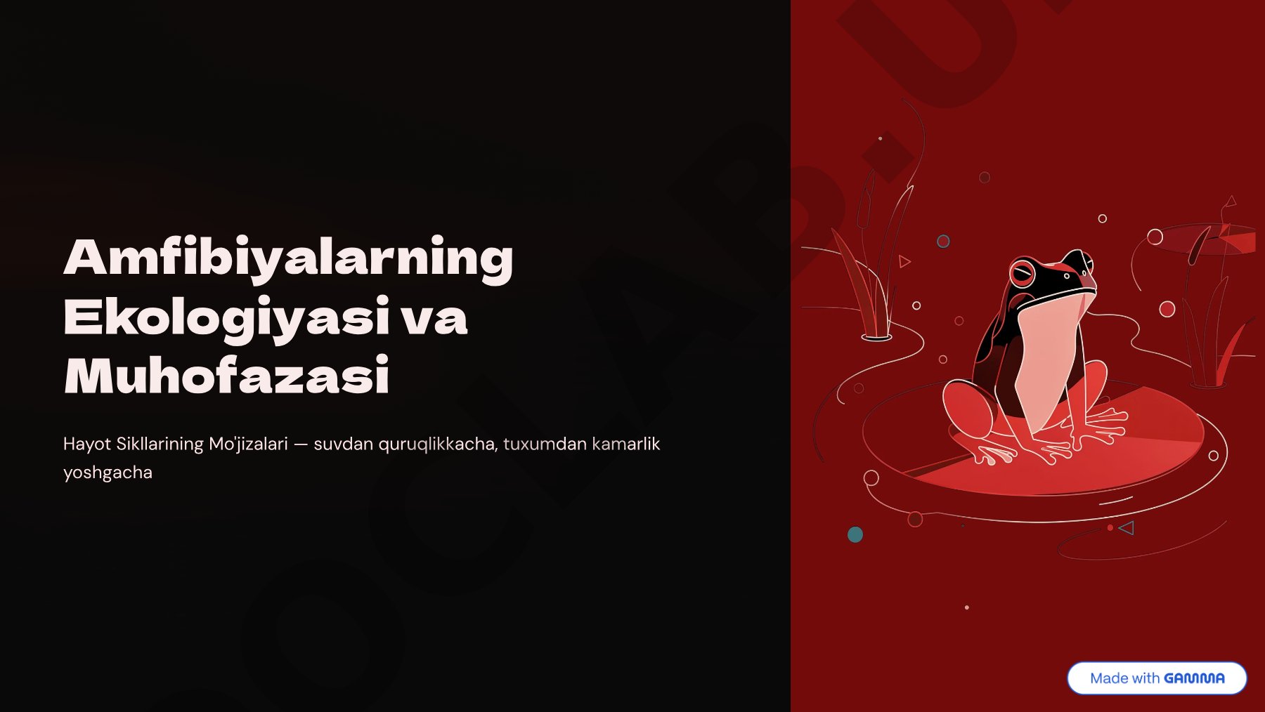 Amfibiyalar: tabiatning ikki hayotli mo'jizalari