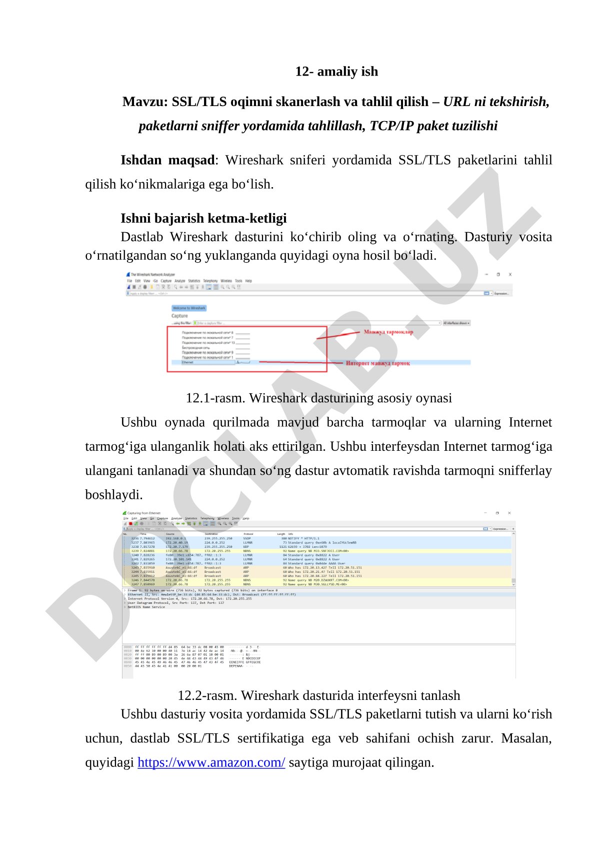 SSL/TLS oqimni skanerlash va tahlil qilish