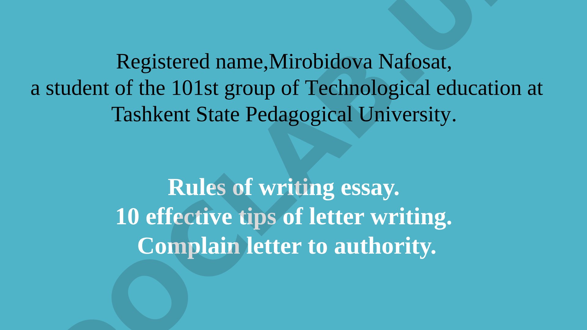 Rules of Writing Essay and Letter Writing Tips