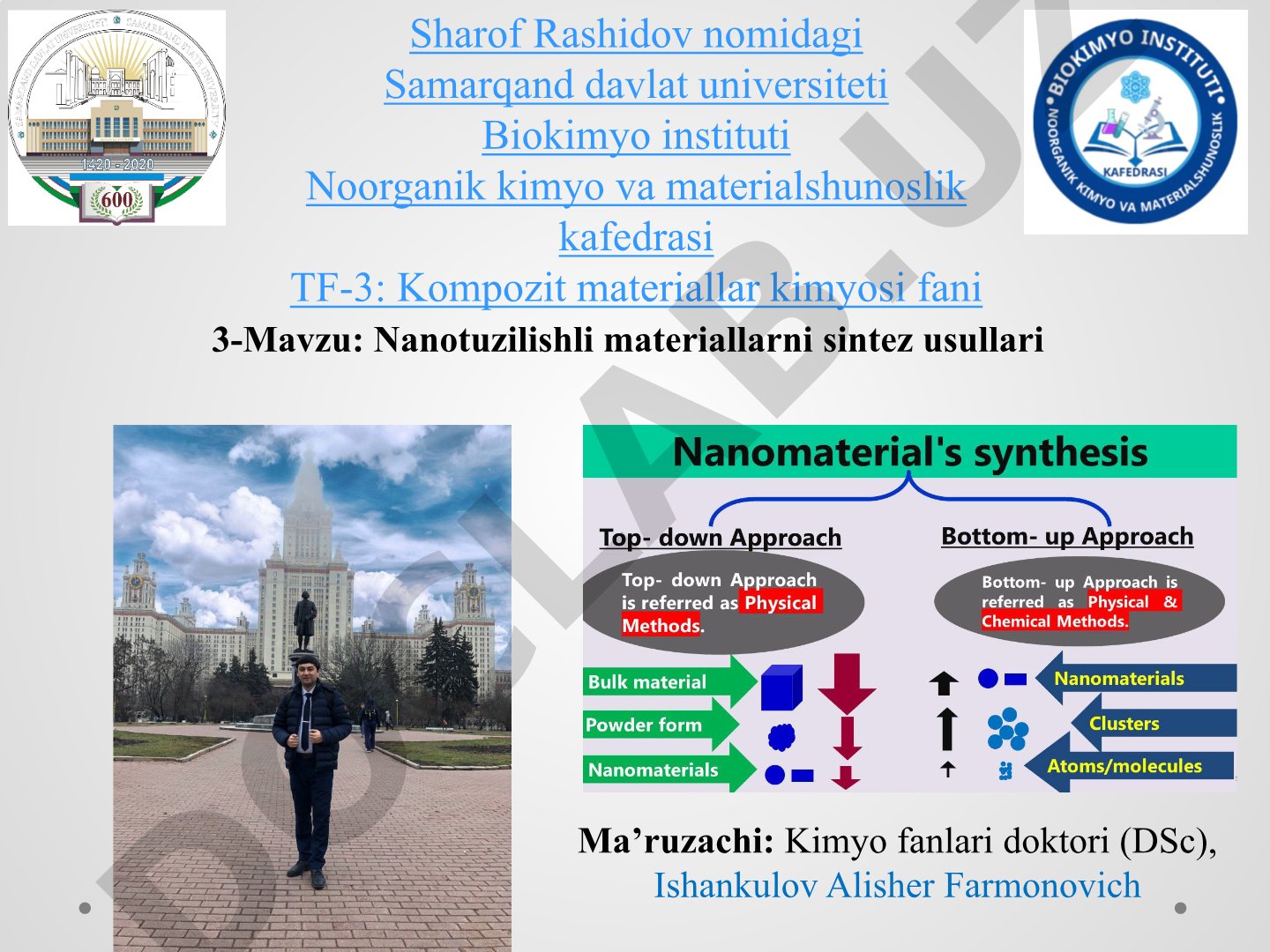 Nanotuzilishli materiallarni sintez usullari