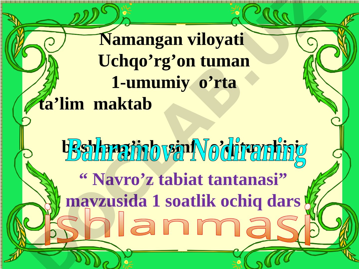 Navro’z tabiat tantanasi