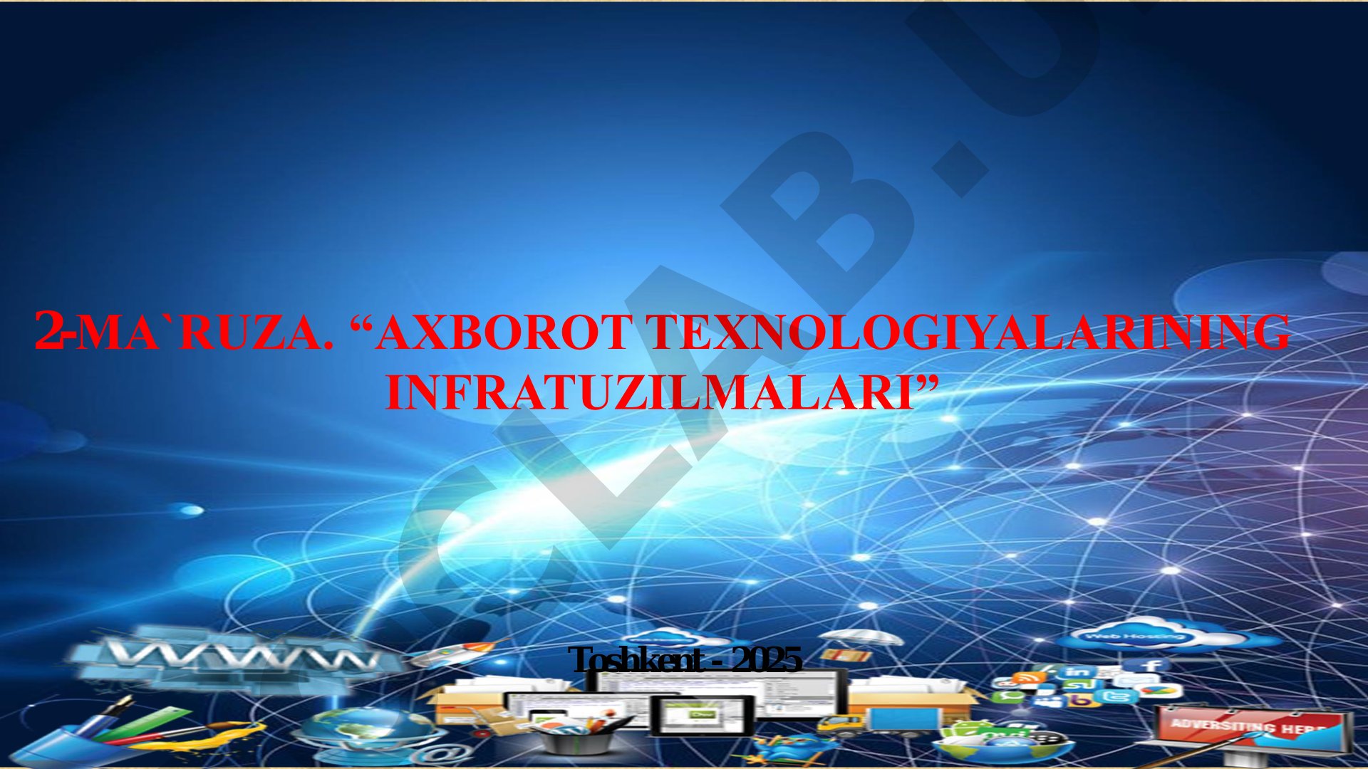 AT infratuzilmasi tushunchasi, tarkibi va texnik ta'minoti yoritilgan
