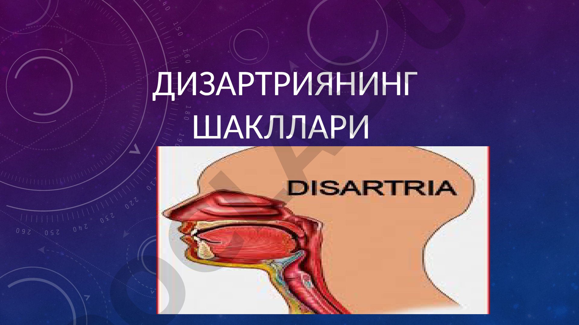 Дизартриянинг сабаблари, шакллари ва таснифи ҳақида маълумот