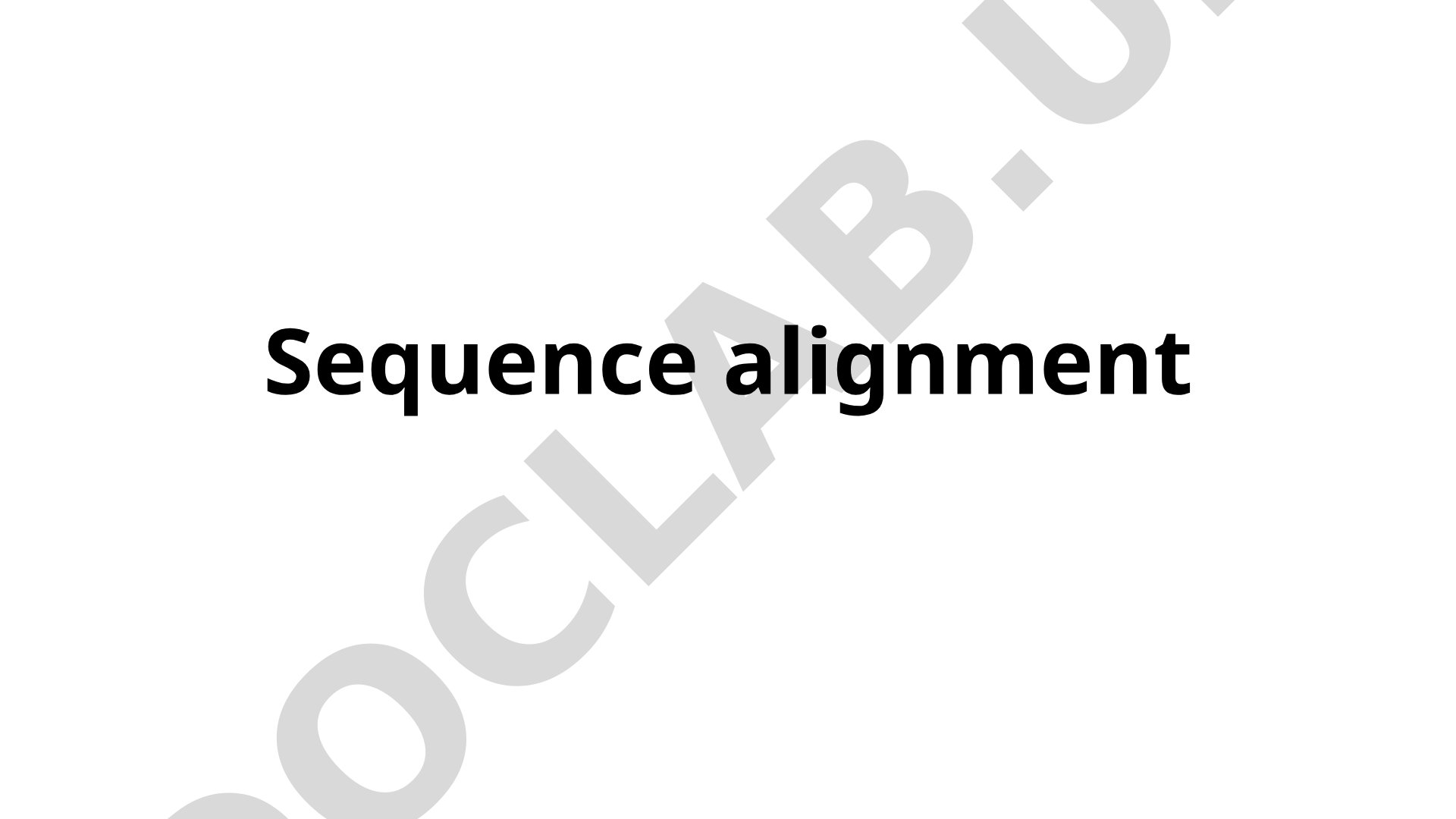 Needleman-Wunsch sequence alignment algorithm