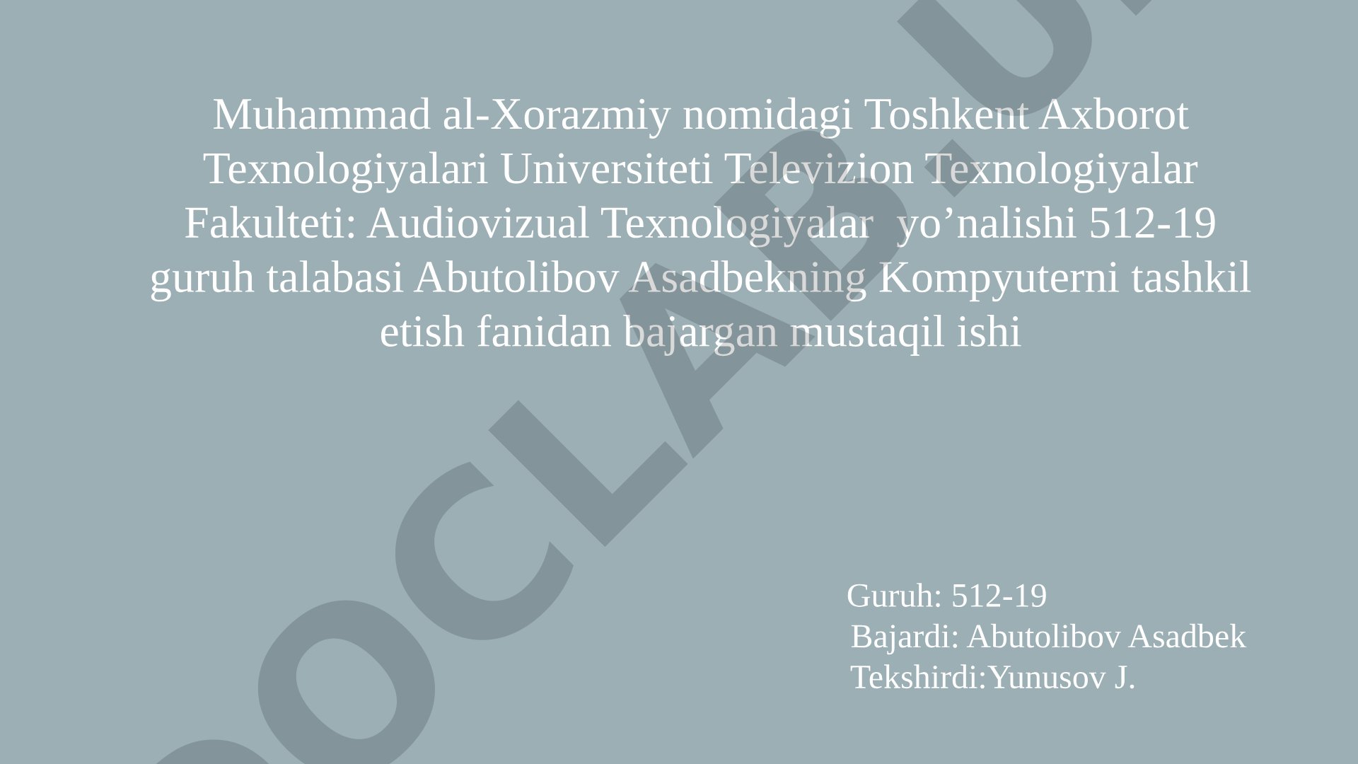 CISC, RISC, VLIW arxitekturalari, buyruqlar tizimi va protsessor ishlashi haqida