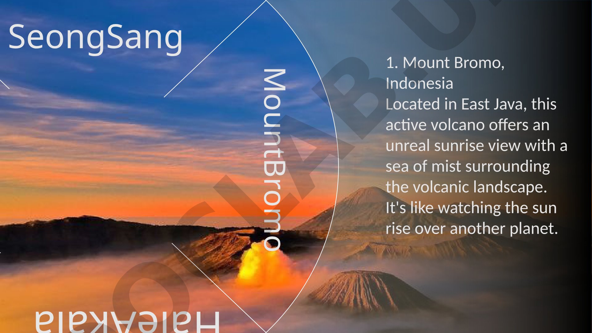 MountBromo SeongSang AngkorWat HaleAkala