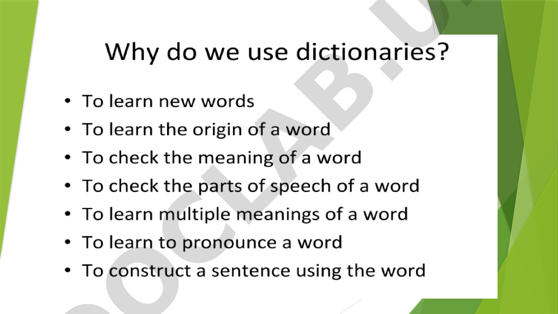 Why do we use dictionaries?