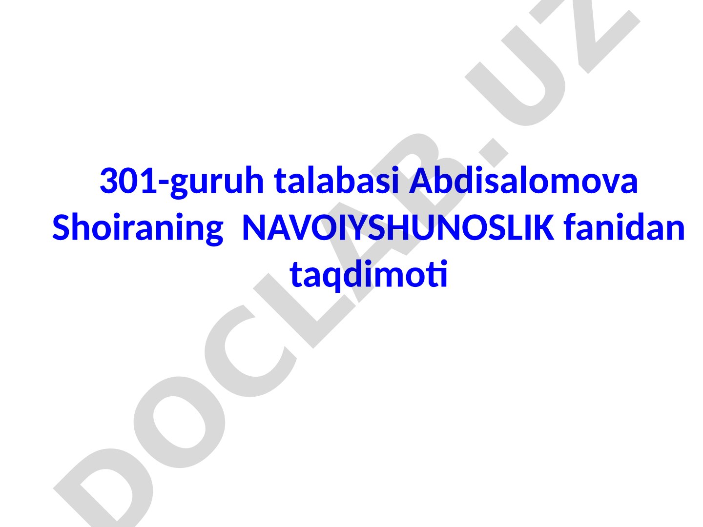 Nizomiy Ganjaviy, Xusrav Dehlaviy va Navoiy xamsalari haqida taqdimot