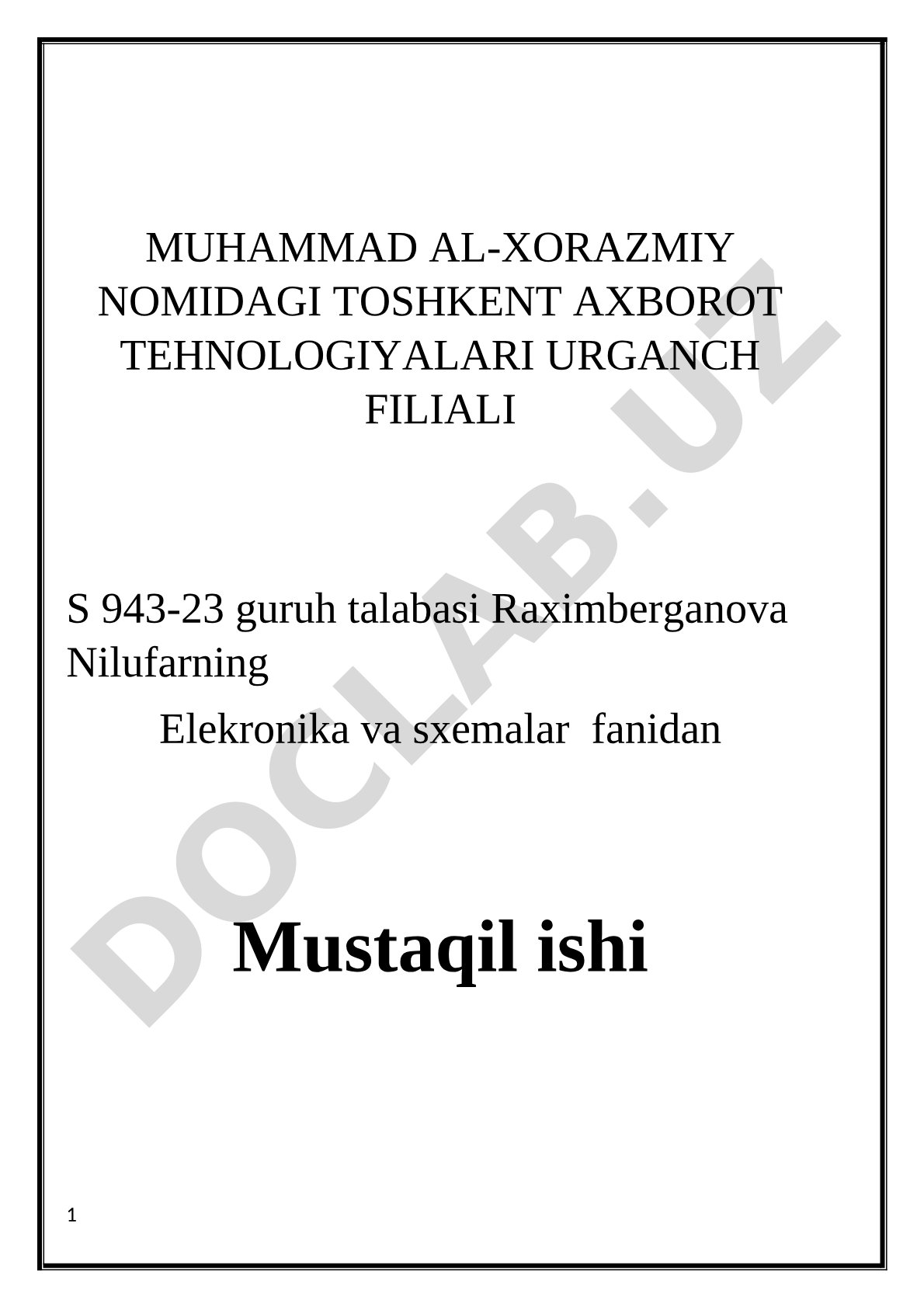 Rezistor (R), induktivlik (L) va kondensator (C) elementlarning turli kombinatsiyalaridan tuzilgan sxemalarning xususiyatlari