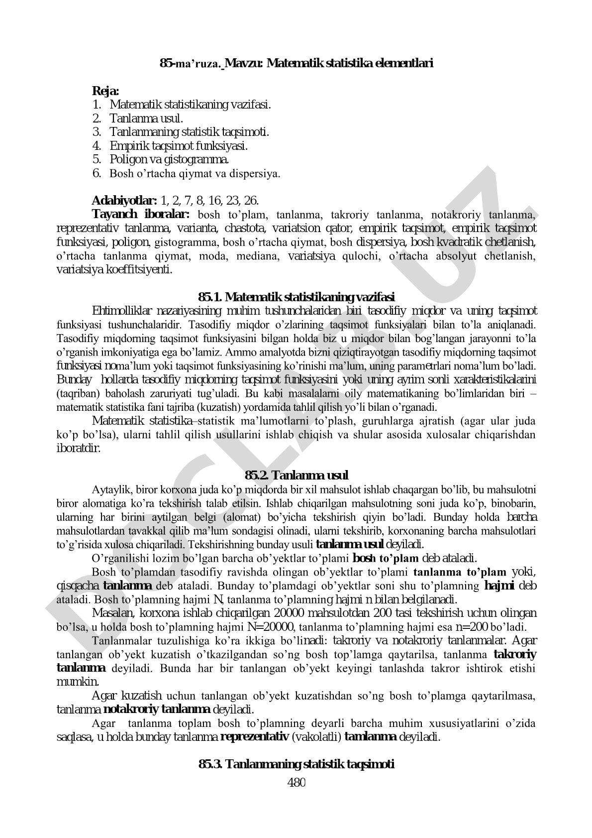 Matematik statistika elementlari
