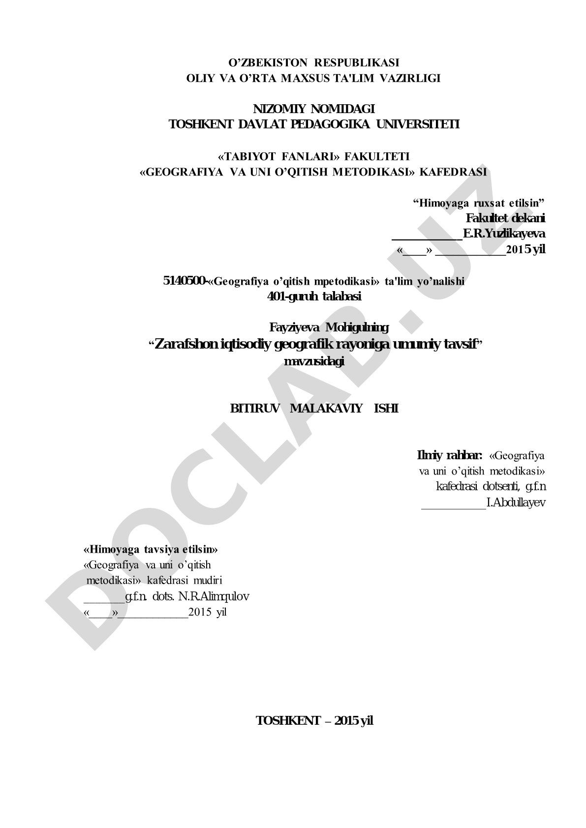 Zarafshon iqtisodiy geografik rayoniga umumiy tavsif