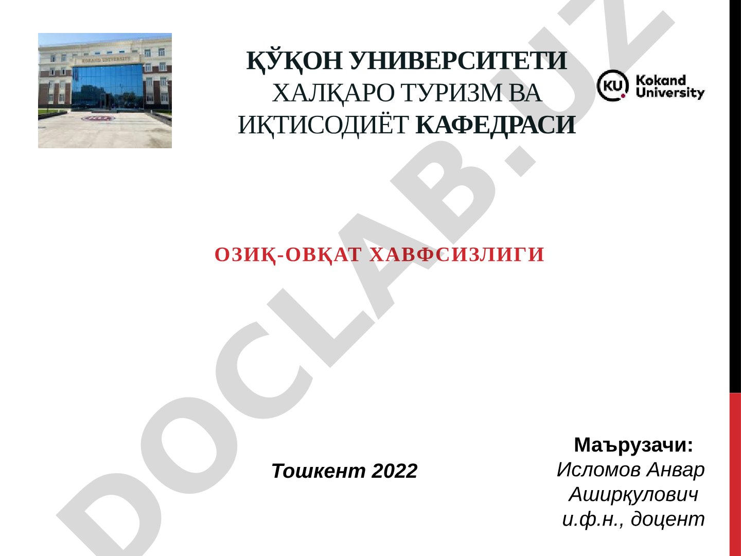 Oziq-ovqat xavfsizligi