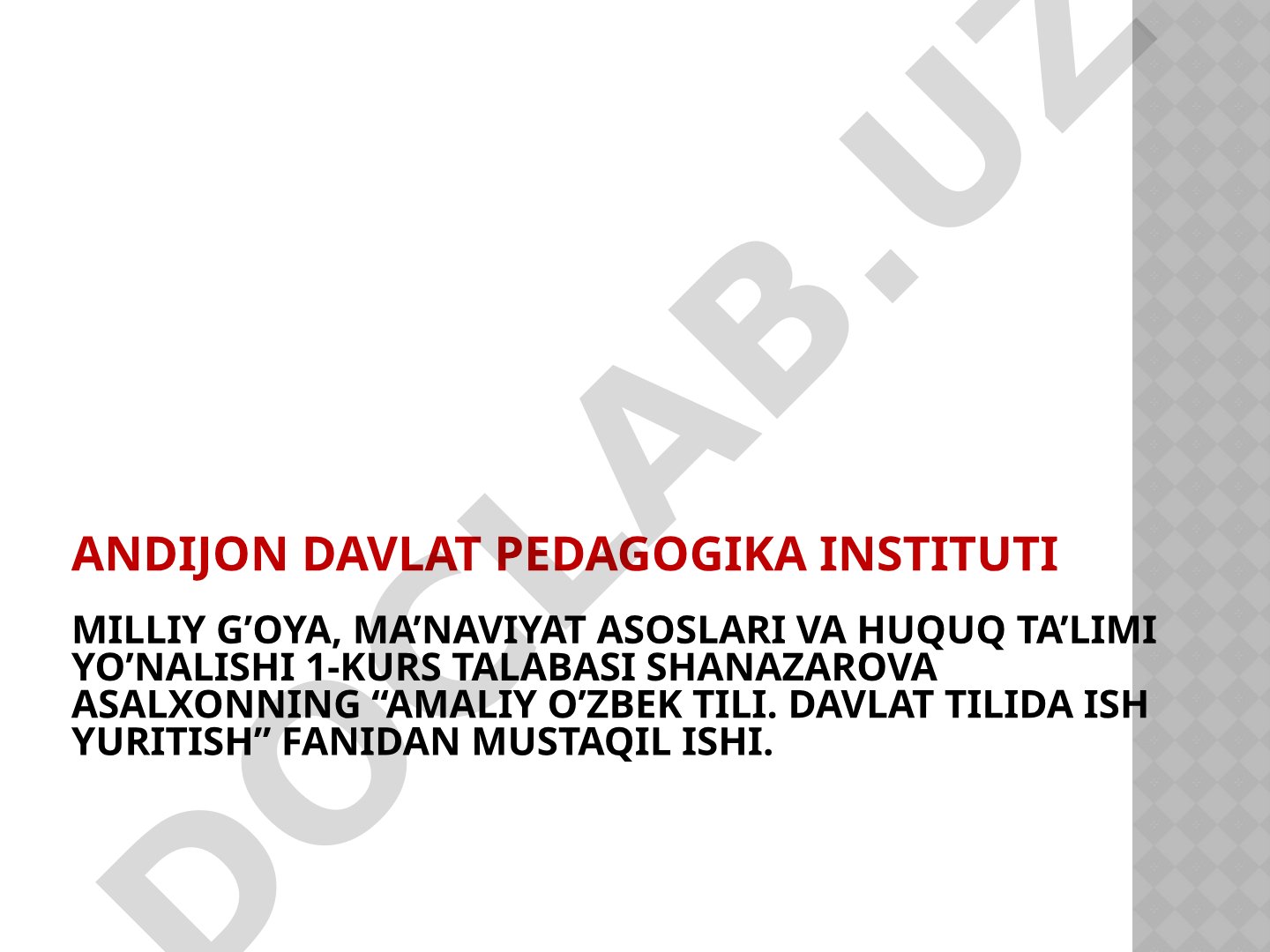 Dalolatnoma, hisobot yaratish usullari