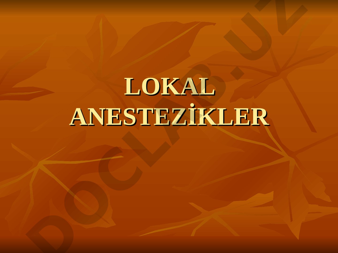 Lokal anesteziklerin etki mekanizması, yapıları ve kullanım alanları anlatılmaktadır