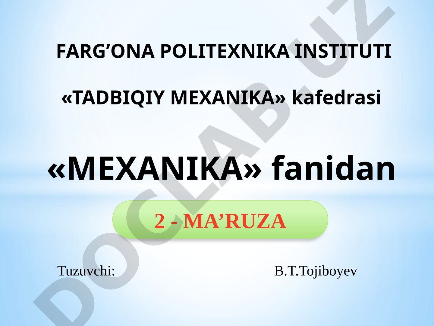 Ichki va tashqi kuch faktorlar. Deformatsiyalar va ko'chishlar