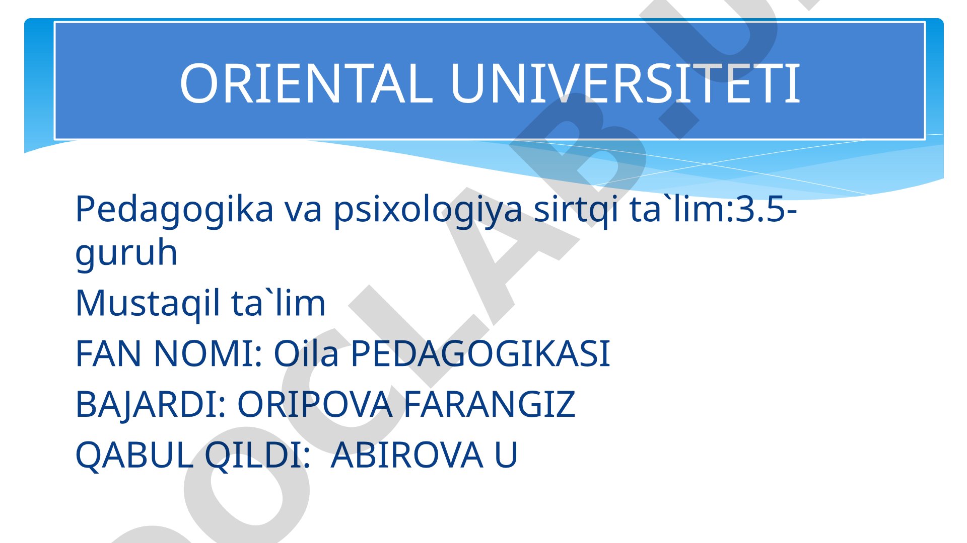 G'arbiy mamlakatlarda oila va oilada bola tarbiyasiga munosabat