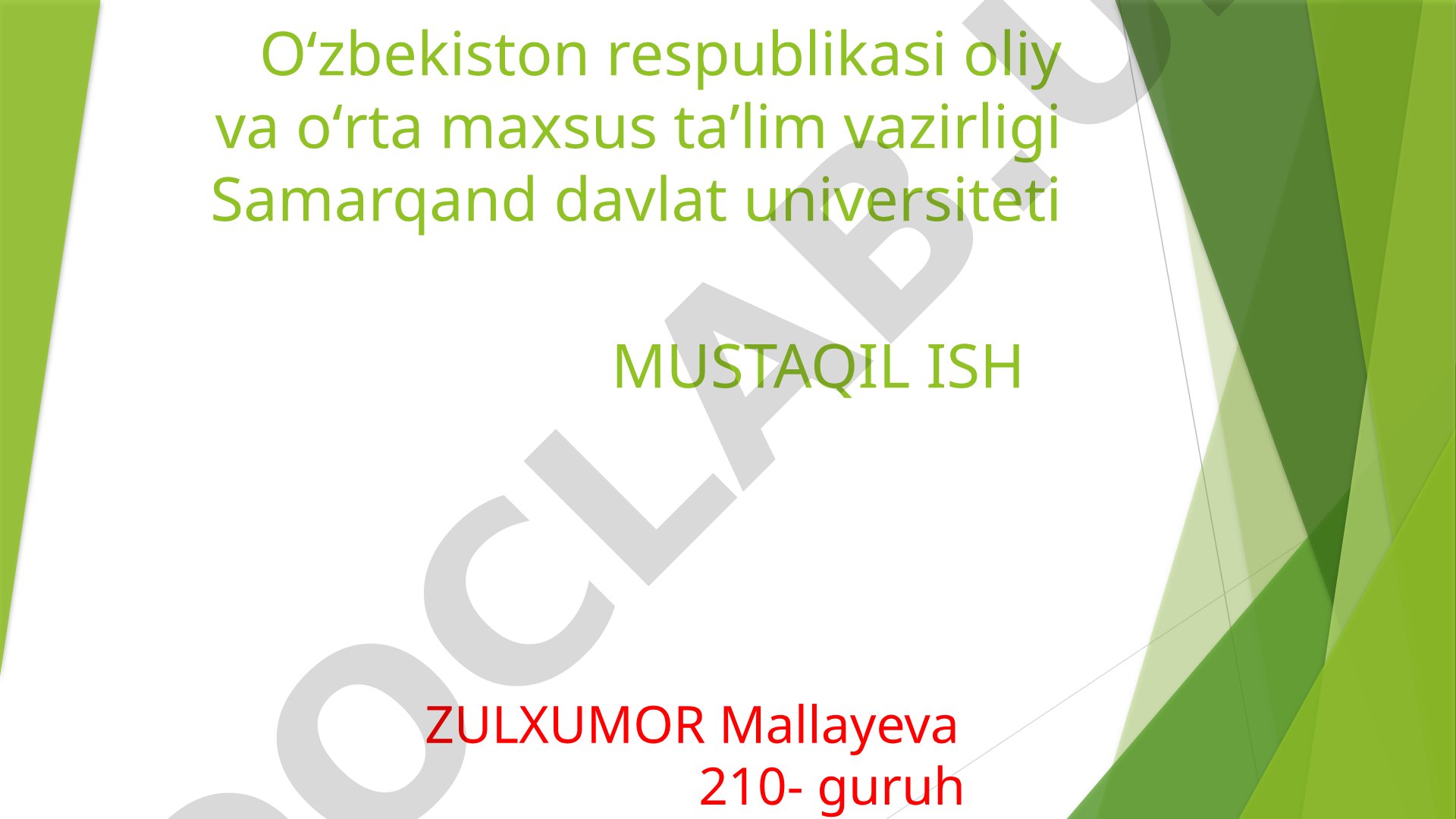 Oʻzgarmas elektr toki va uning kimyoviy manbalari, manbaning elektr yurituvchi kuchi