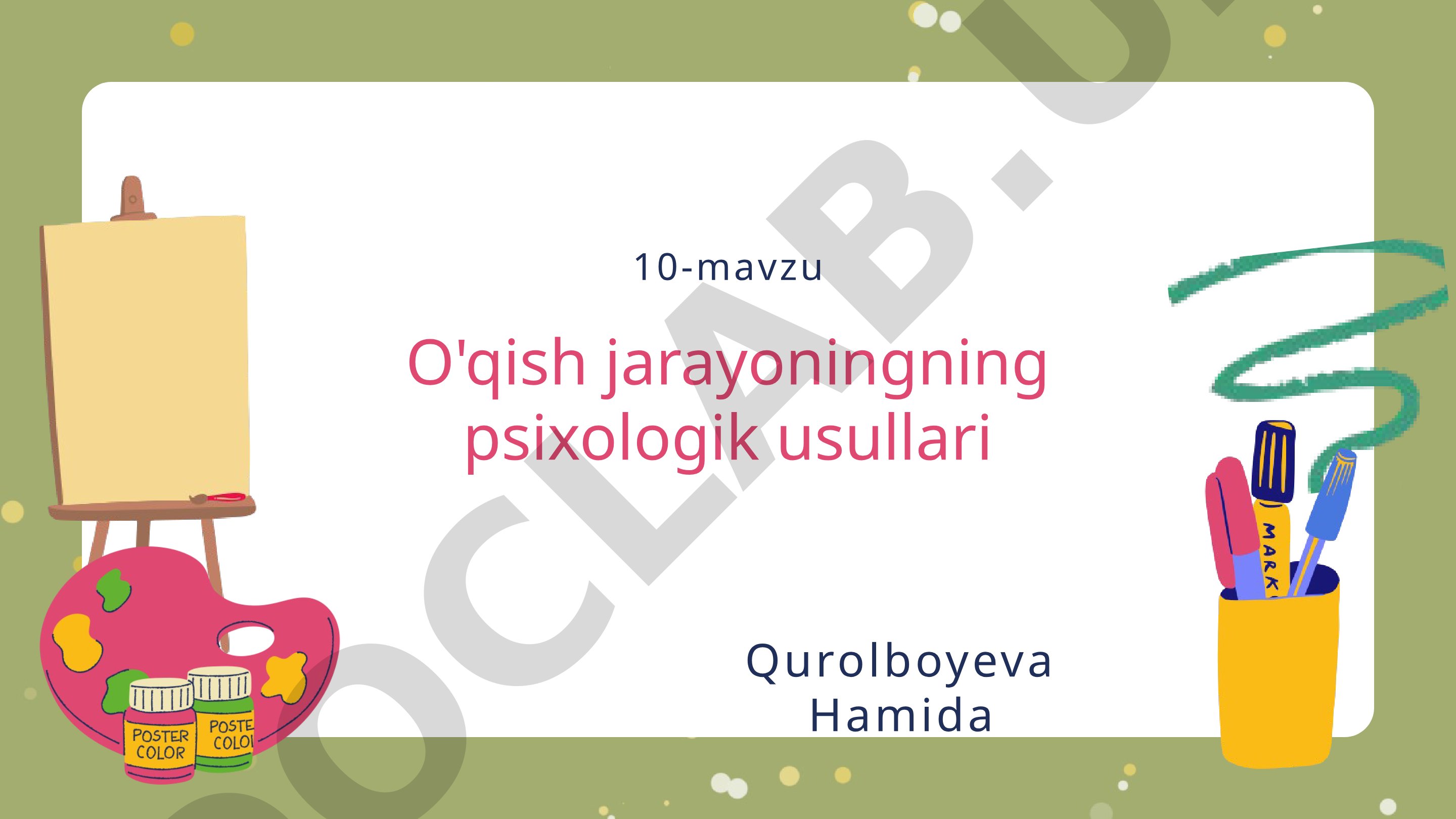 O'qish jarayonining psixologik usullari: Muloqotga bo'lgan ehtiyoj va muloqot turlari