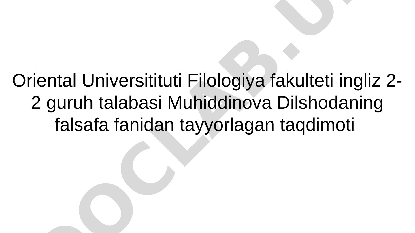 Falsafa fanidan slayd materiallari