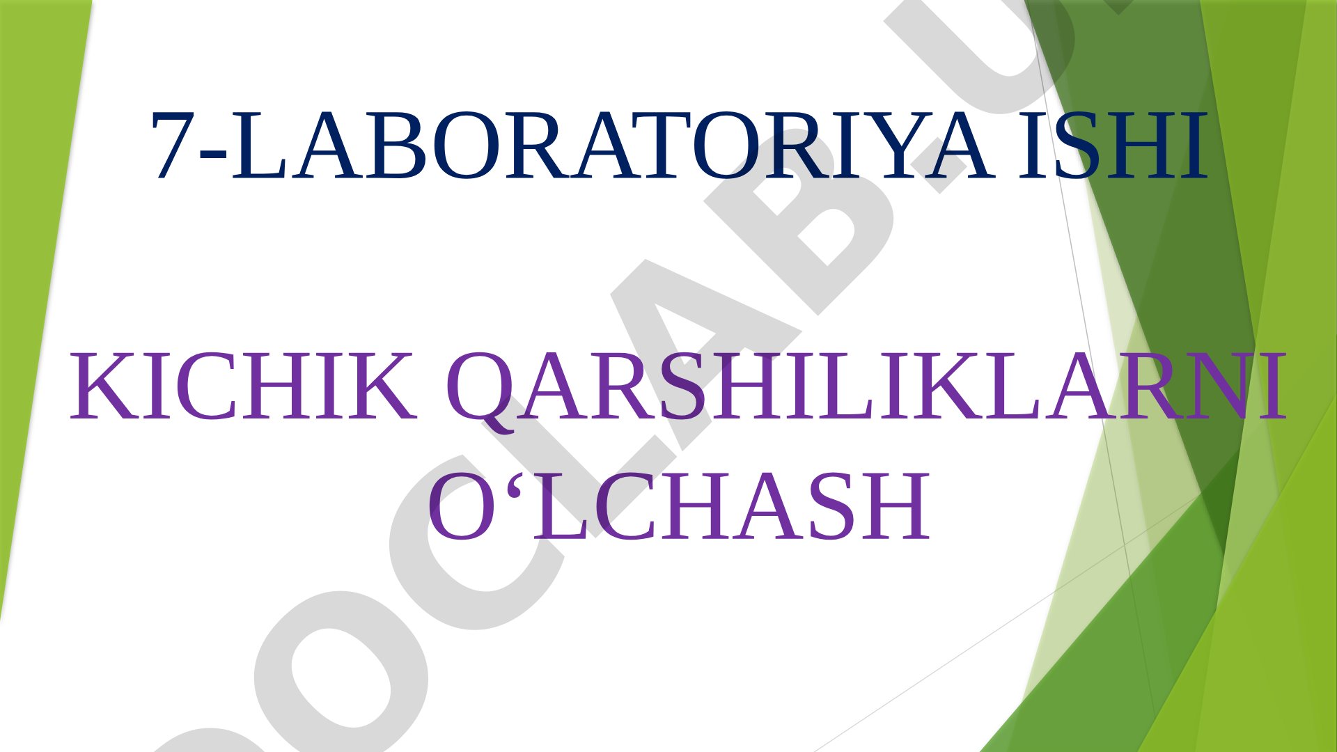 Qarshilikni tok, kuchlanish, material, uzunlik va kesim yuziga bog‘liqligini o‘rganish