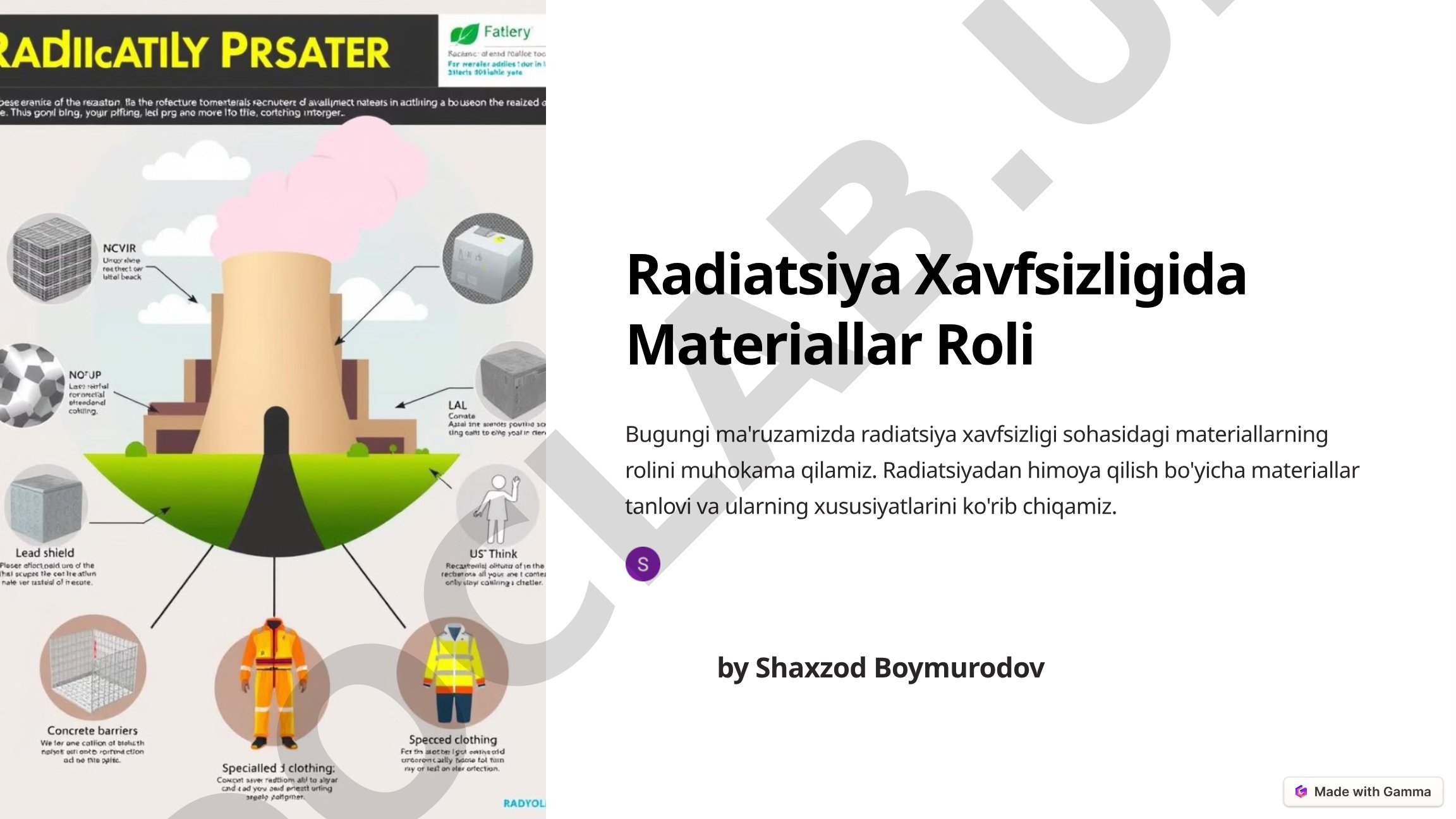 Radiatsiya Xavfsizligida Materiallar Roli