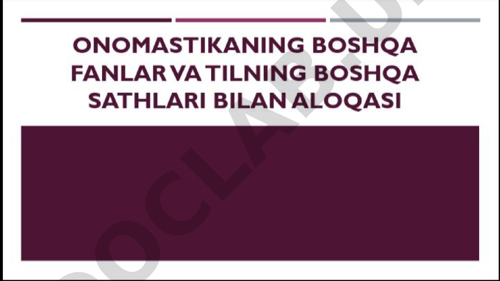 Onomastika atoqli otlar haqidagi fan