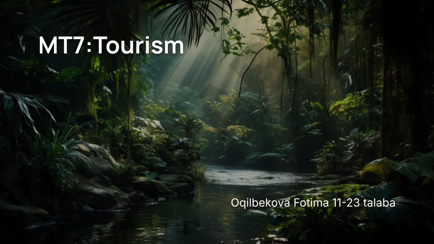 This presentation discusses tourism trends, COVID-19 impact, and emerging destinations