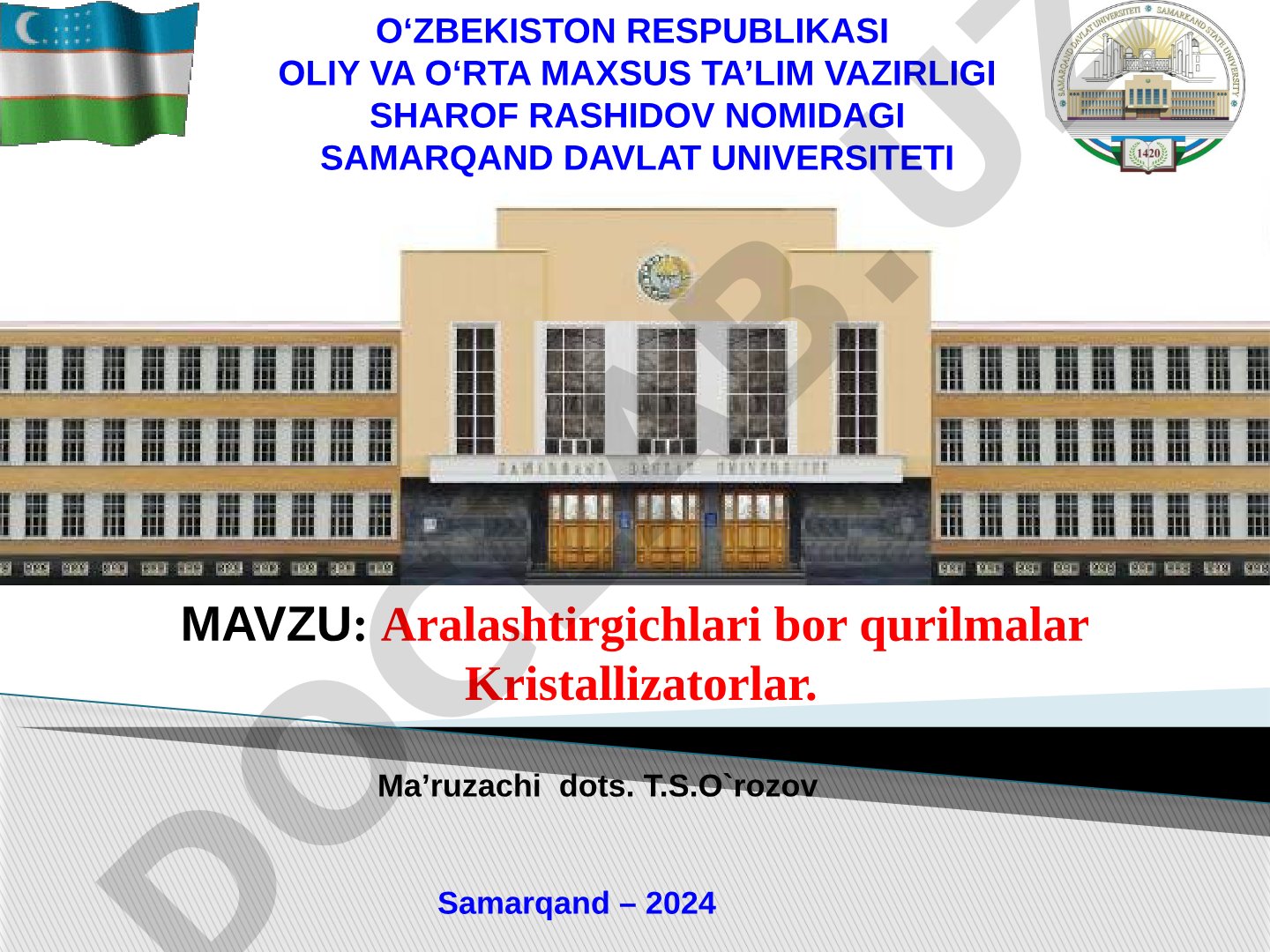 Aralashtirgichlari bor qurilmalar Kristallizatorlar