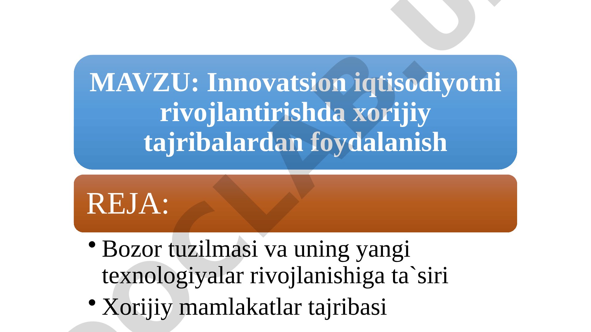 Innovatsion iqtisodiyotni rivojlantirishda xorijiy tajribalardan foydalanish