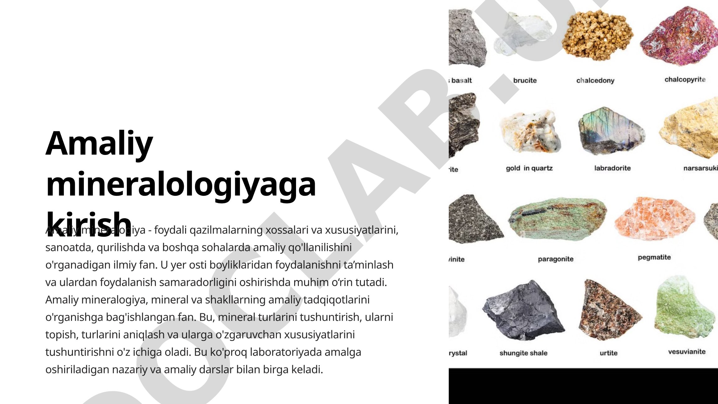 Amaliy mineralogiyaga kirish