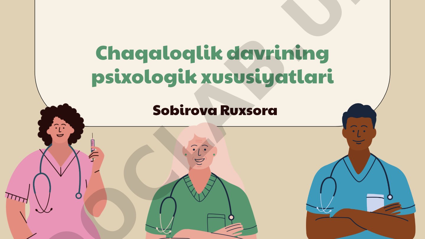 Chaqaloqlik davrining psixologik xususiyatlari