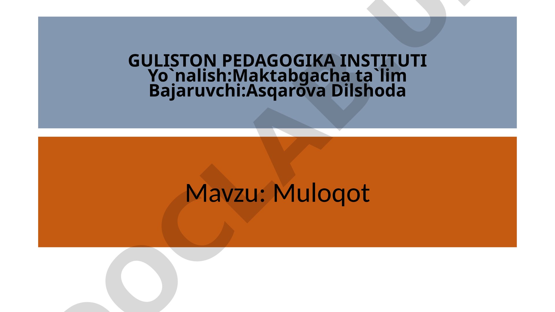 Muloqot