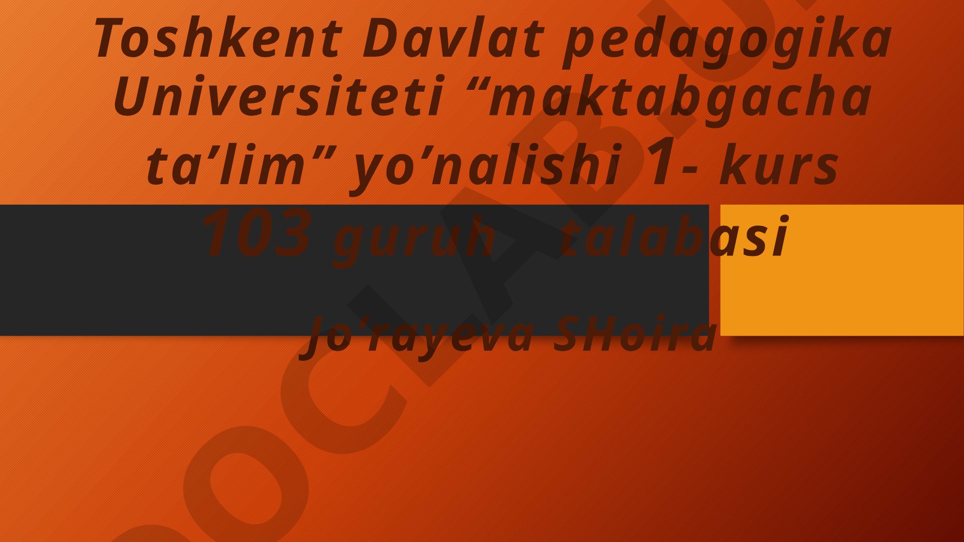 Ovqat ratsionini tuzish