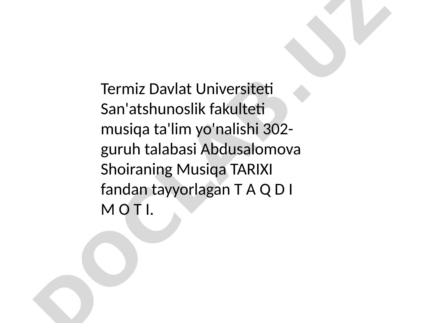 XIX asrning oxiri XX asr boshlarida o'zbek musiqasining rivojlanishi