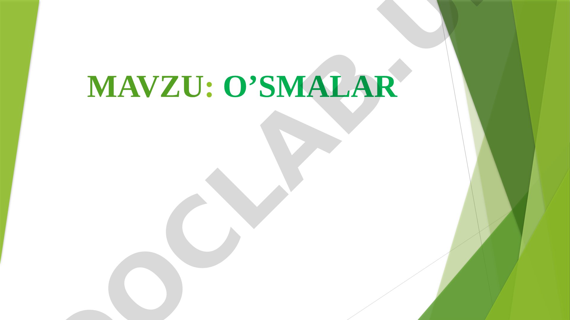 O’smalar