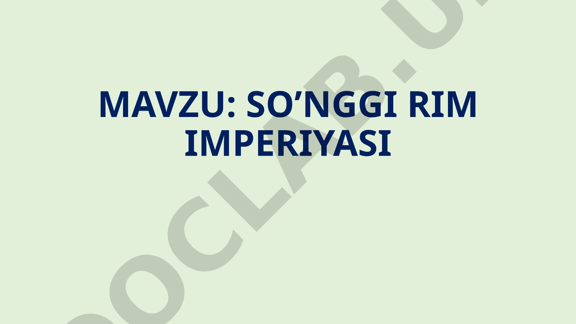 So’nggi Rim imperiyasi