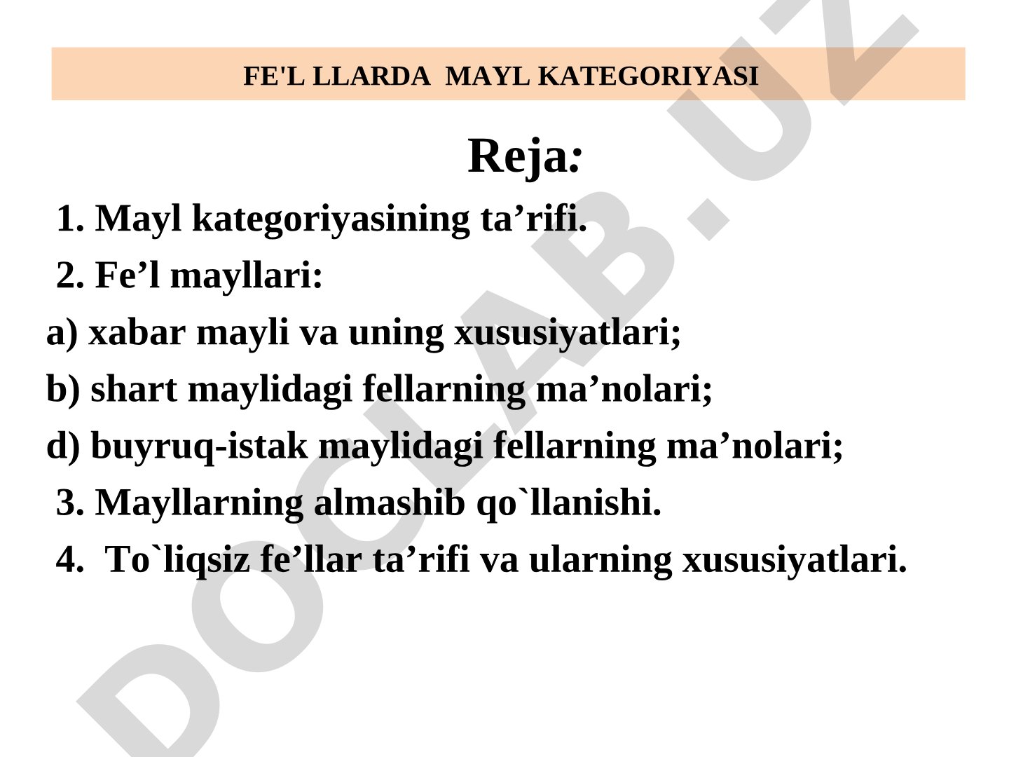 Fe'l llarda mayl kategoriyasi